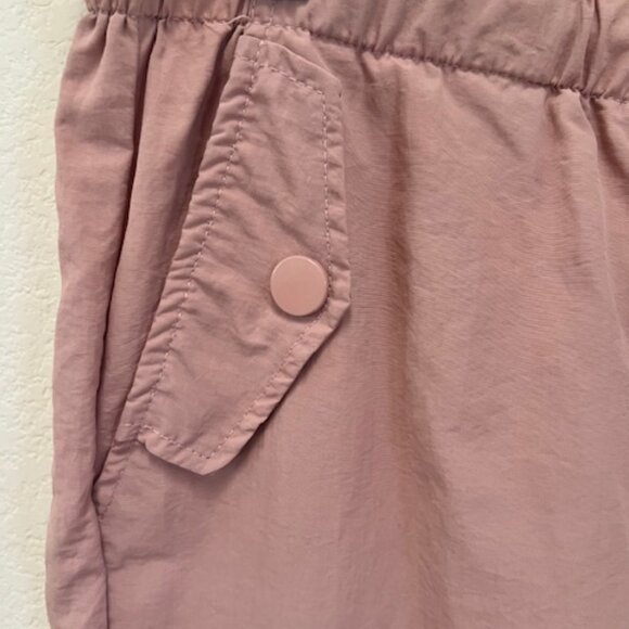 Women's Dusty Pink Cargo Pants Elastic Waist Wide Leg Casual Trousers XXL - Picture 3 of 8